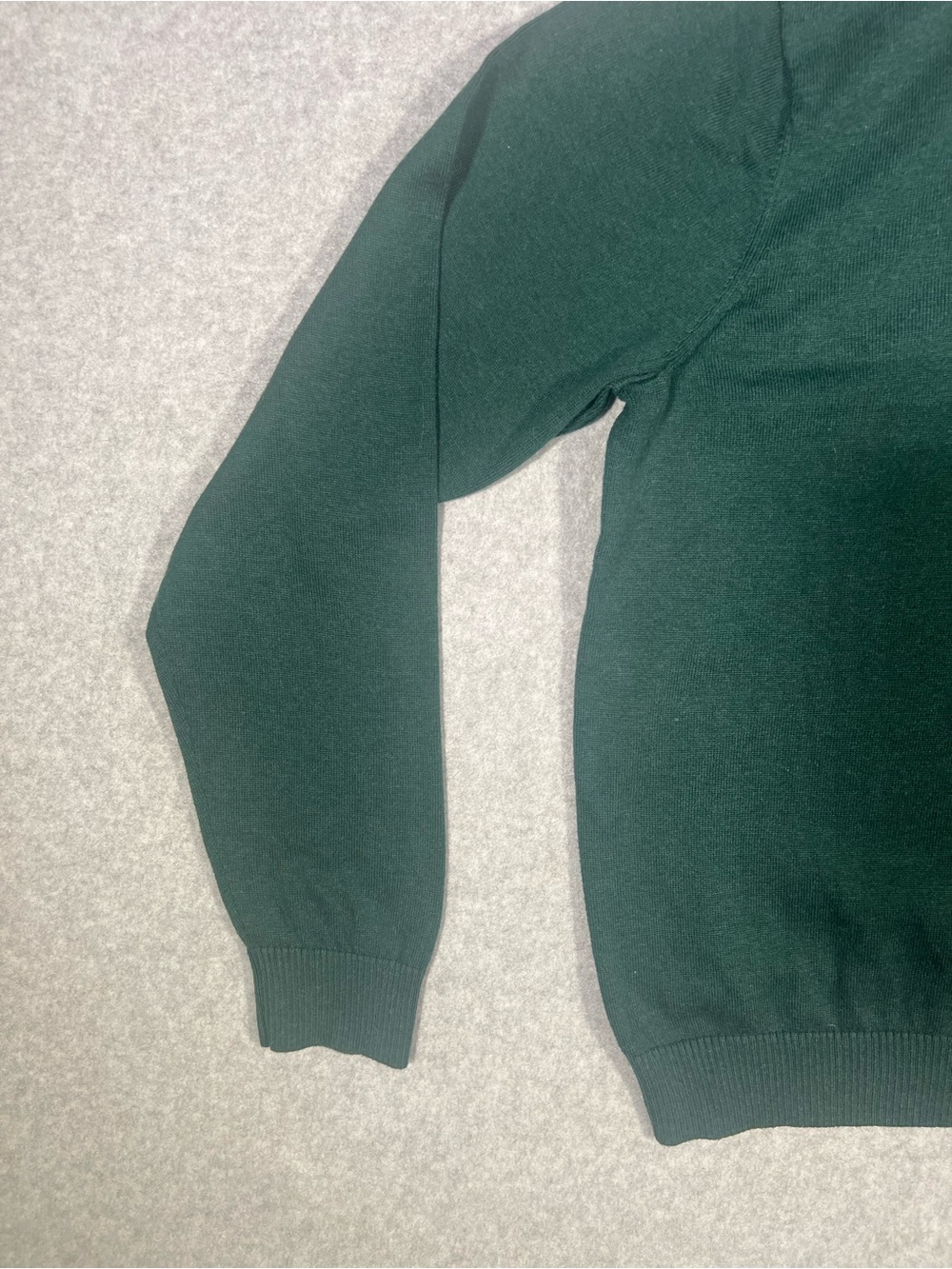 Vineyard Vines Green Men's Half-Zip Sweater with Striped Collar - Picture 5 of 9